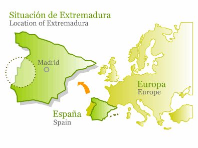 Extremadura location map