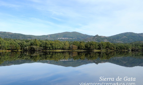 Sierra de Gata beautiful landscapes. Dam of Atalaya
